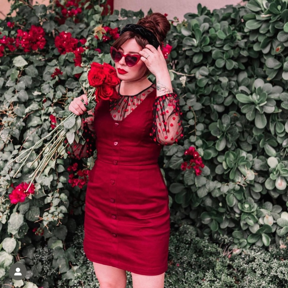Maroon button down dress